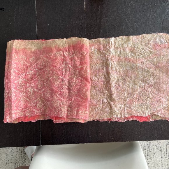 Wearable Art Crafted Wool Silk Scarf Wrap Kooloo Hand Made in Nepal 74 x 12 in - Picture 12 of 16